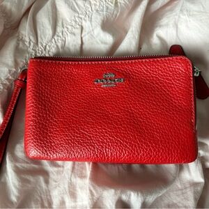 Red Coach Wristlet Perfect Condition